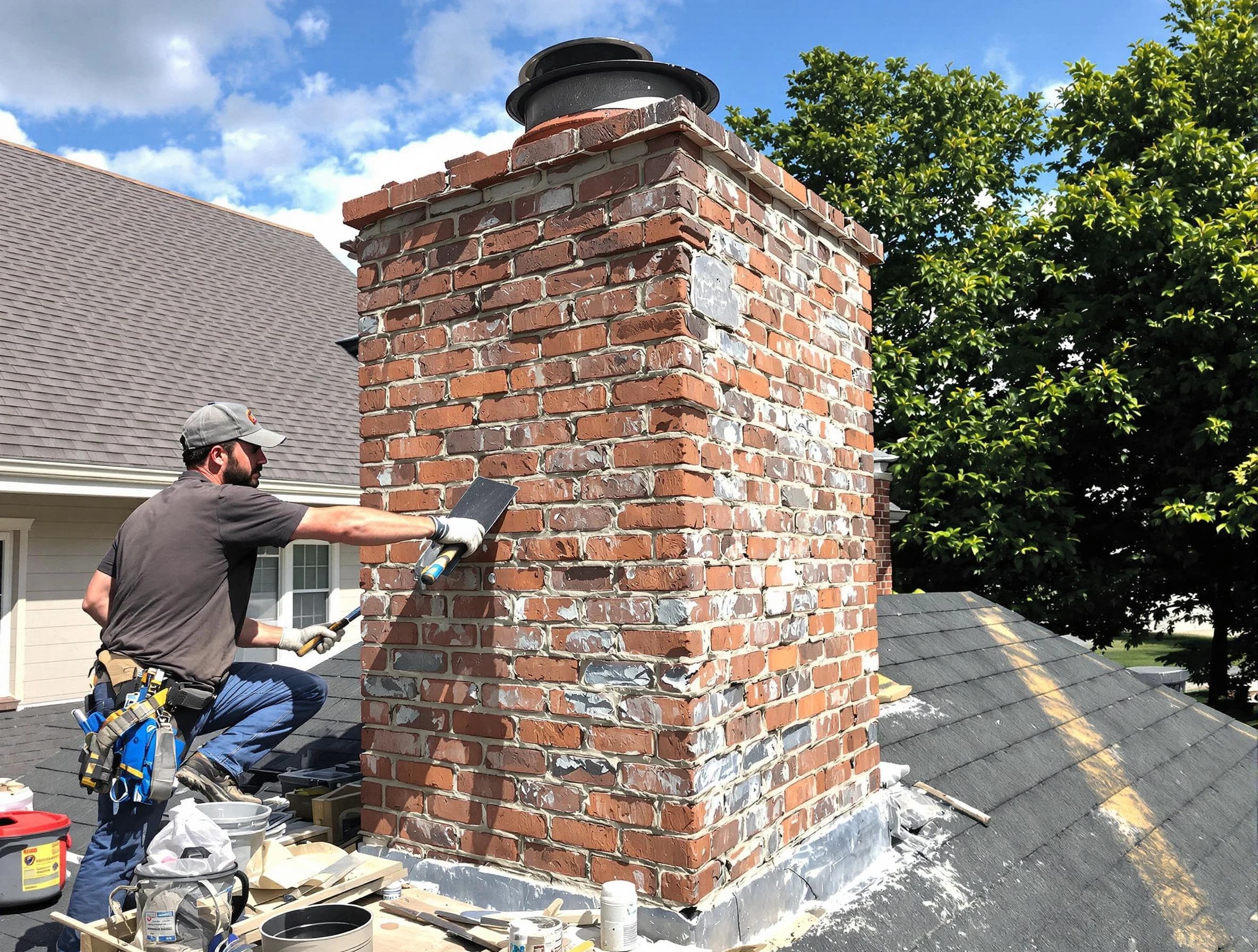 Completed chimney rebuild by West Haven Chimney Sweep in West Haven, UT
