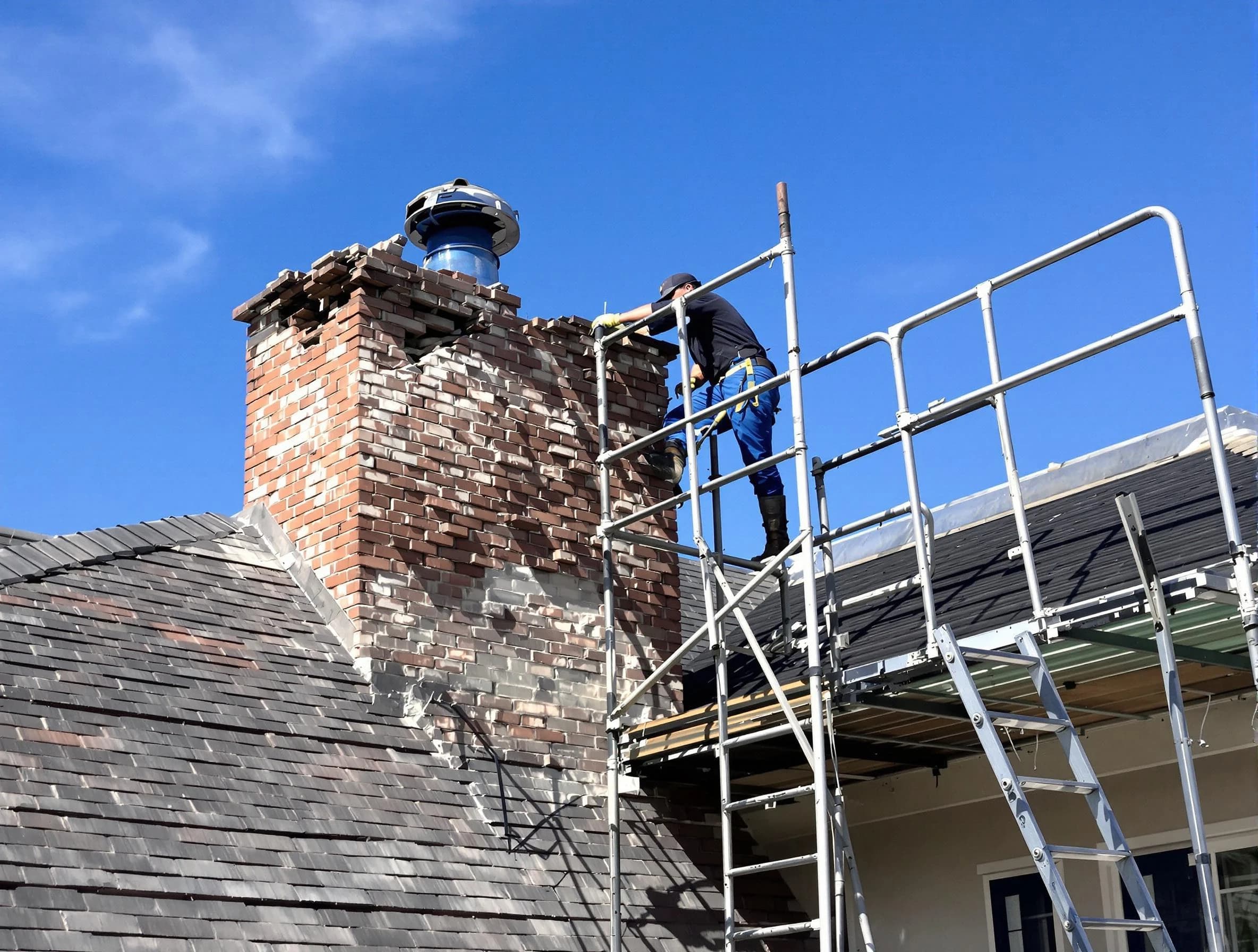 Rebuilding a chimney structure by West Haven Chimney Sweep in West Haven, UT