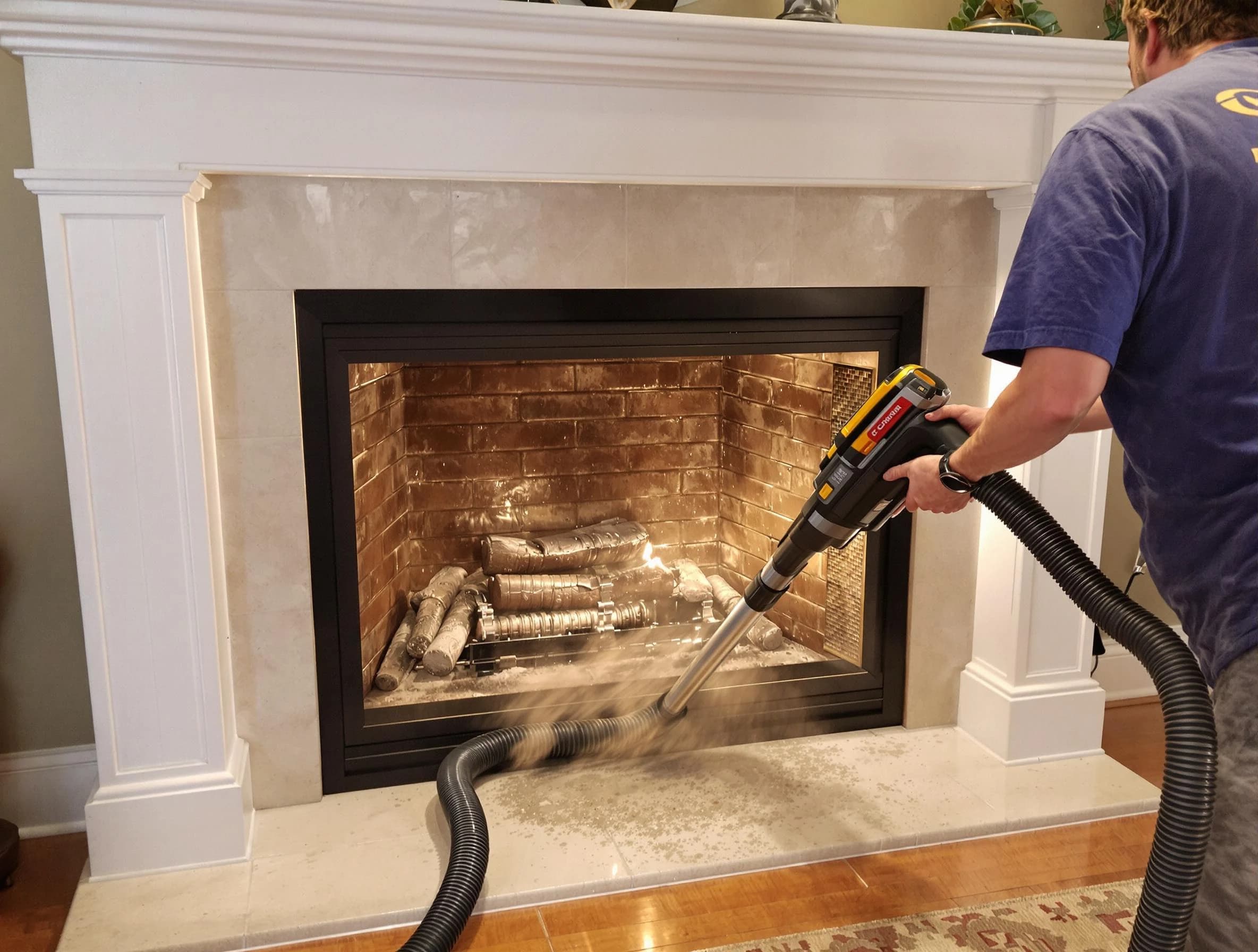 Fireplace cleaning performed by West Haven Chimney Sweep in West Haven, UT