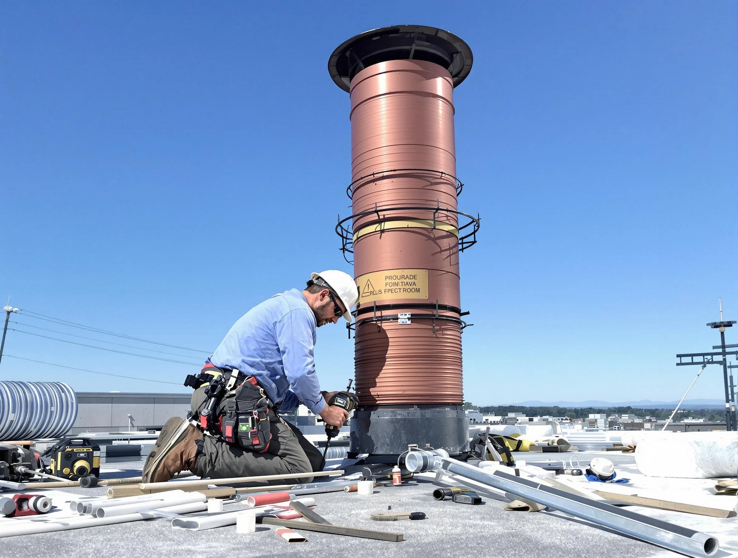 Installed chimney liner by West Haven Chimney Sweep in West Haven, UT
