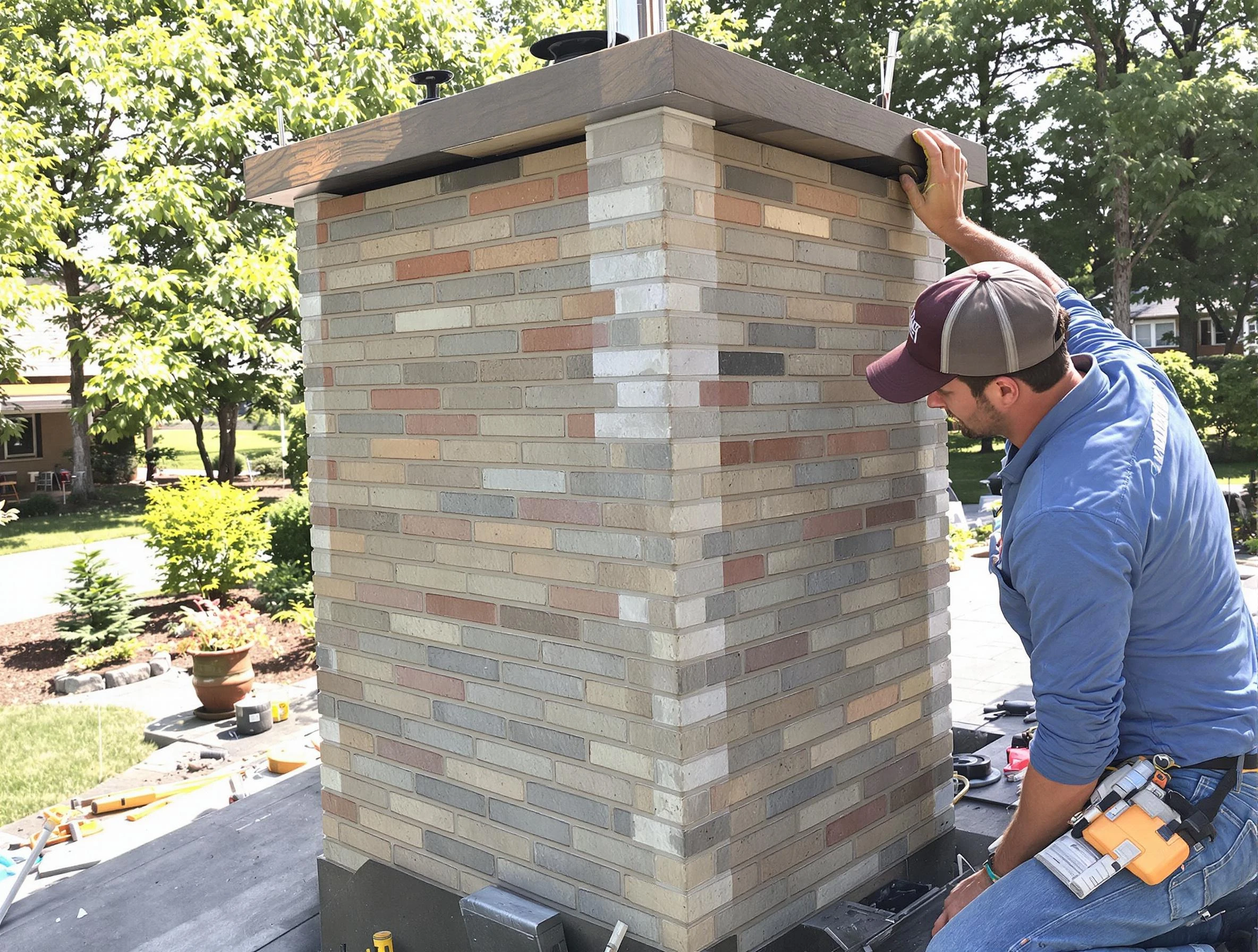West Haven Chimney Sweep completing a modern chimney remodel in West Haven, UT