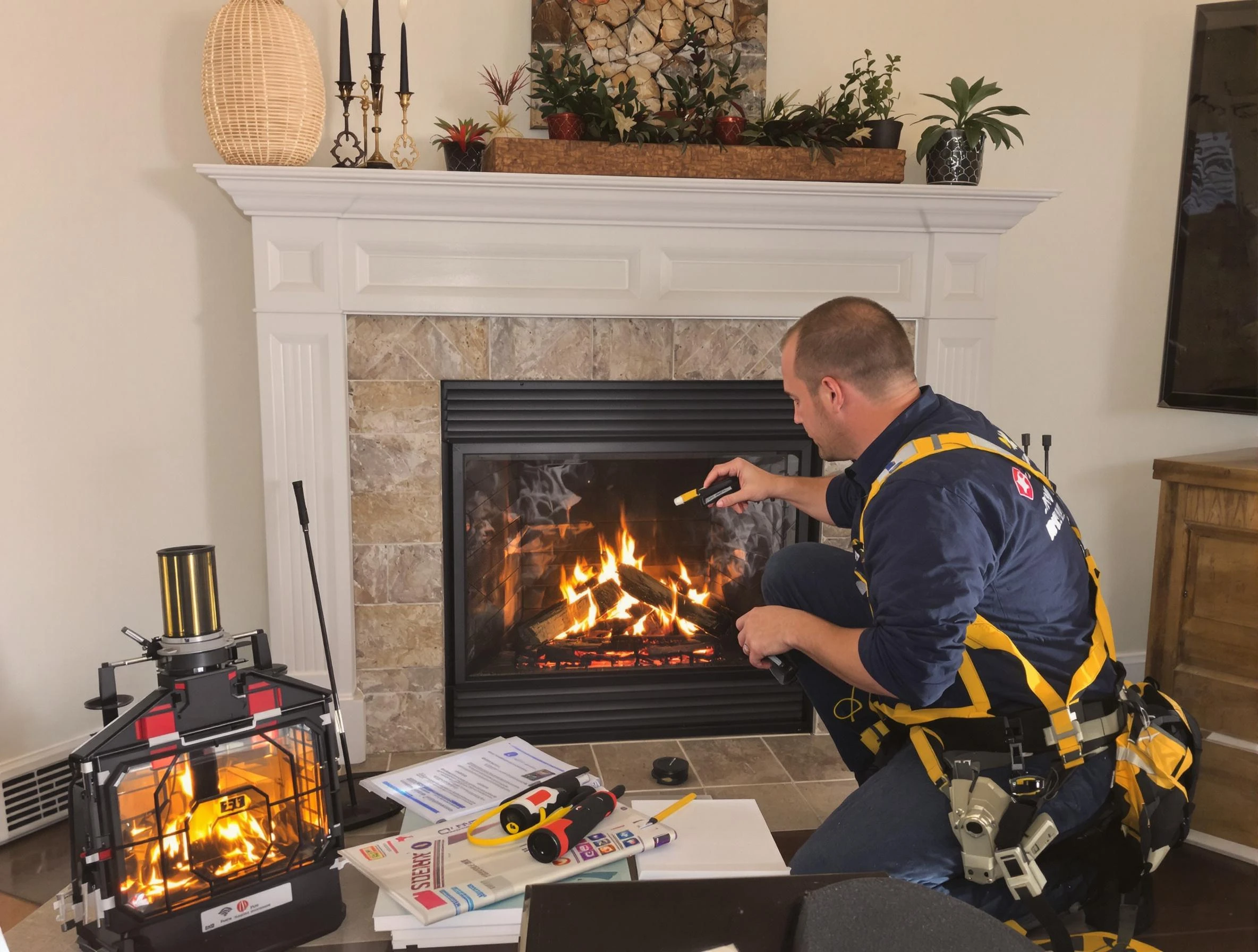 Safety-focused fireplace inspection by West Haven Chimney Sweep in West Haven, UT